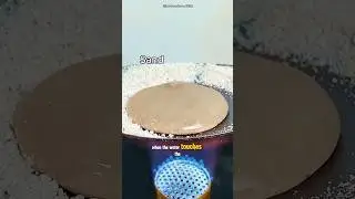 Sand reaction to heat and water🤔#water #heat #reaction #youtubeshorts