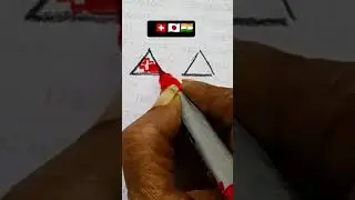 🇨🇭🇯🇵🇮🇳 creative country flag #country #satisfying #shorts #viral