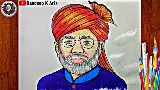 How to Draw Prime Minister Narendra Modi Ji Drawing for beginners #nrendramodi