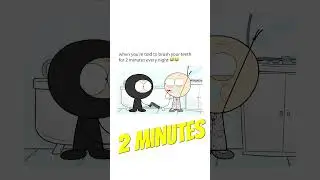 When Your Dentist Says 'Brush for 2 Minutes'  #animation #funny #dentist #animatedcomedy