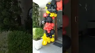 Arco desconstruido e base para centro de mesa - tema  carros.