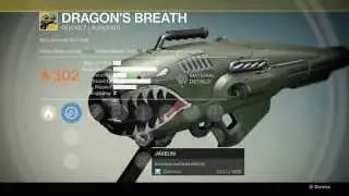 Destiny - Dragon's Breath Exotic Rocket Launcher (Gameplay)