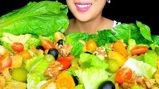 ASMR HEALTHY SUMMER  FRESH SALAD |  EATING SOUNDS NO TALKING | TracyN ASMR
