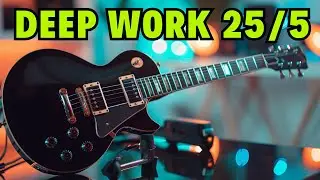 Deep Work 25/5 | Hi-Fi Guitar Rock Pomodoro Focus Cycles (No Vocals)