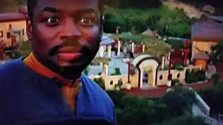 Geordi la forge seeing the sunrise on the planet baku