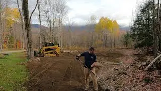 Finish Grading Topsoil on a New Clearing Job With The Harley Rake