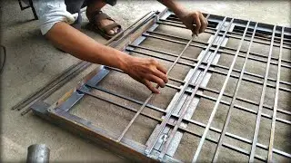 Square rod window grill design || Build amazing steel grill design