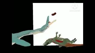 Allosaurus Vs Elasmosaurus (on land) #dinosaur #dc2 #dinobattle