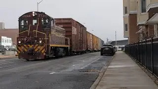 Juniata Valley Railroad Street Running! - 10/25/21 - Lewistown, PA (unedited smart phone video)