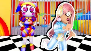 ENFERMÉE DANS LE CIRQUE DIABOLIQUE DE POMNI! MODE DIFFICILE! ESCAPE POMNI BARRY'S PRION RUN! ROBLOX