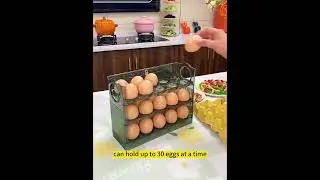 1pc Automatic Flip Egg Storage Box - Effortless Fridge Mount, Superior Freshness, Neat Organizer