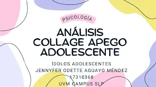 An&aacute;lisis del Collage: Apego adolescente a &Iacute;dolos