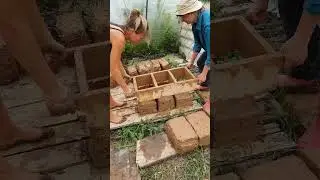 process of making #bricks #straw and clay #Natural building