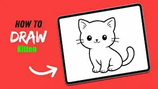 How to Draw a Kitten Easy | Simple Line Art Drawing Tutorial