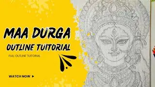 Maa Durga Drawing Easy | Durga Puja Drawing | Durga Thakur Drawing Tutorial 😍