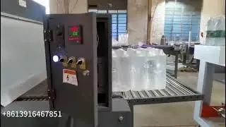 Semi automatic PE film packing machine for pure water bottle