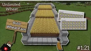 How to make a simple automatic wheat farm in Minecraft PE 1.21||Easy Automatic Wheat farm|#minecraft