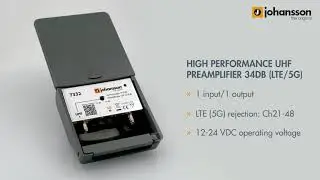 High Performance UHF Pre-Amp (34dB) - Johansson (REF. 7332)