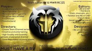 Team Lycan: IW & MWR Recruitment Challenge! [Z] #LycanRC!