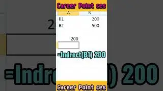 Indirect #Excel #MSExcel #Indirect #Direct #careerpointces #viral#Indirect #viralvideo #advanceexcel