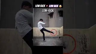 Block kick + Low kick Tutorial 🤯🔥#shortvideo #boxing #kickknockout #youtuber #shorts