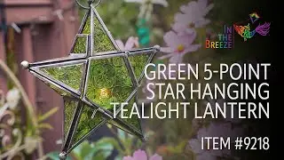 Green 5-Point Star Hanging Tealight Lantern | Wholesale Garden D&eacute;cor | In the Breeze