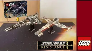 LEGO Fireball & Black Ace Tie Alternate Build of Tie Fighter & X Wing Mashup