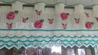 bando de croche bico rendado