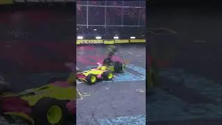 Smoke fills the arena!