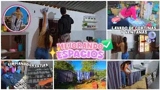 MEJORANDO ESPACIOS ✅️ALFIN PUSE CORTINERIOS 😱+ LAVE  VENTANAS 🪟 y CORTINAS ✨️ Limpieza Profunda 🧹