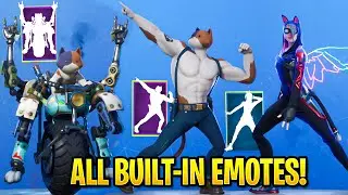 ALL BUILT-IN EMOTES.! (Go Cat Go, Swole Cat & More) Fortnite Battle Royale