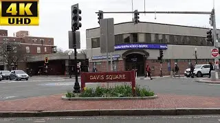 4K Walk in Massachusetts - Davis Square