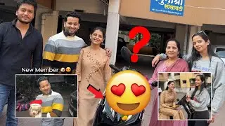 Neha ची New Bike 😍 Achanak Surprise Saglyana 😅 & New member nakki bagha 🐶😍 | aditya satpute