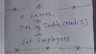 A Letter To Prime Minister of India & Jet Employees..