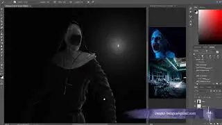 Creepy Nun digital Painting Process - Jesgar.r