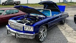 BATTLE OF THE CITIES CARSHOW 2023 MORROW GA, Big Rims, Custom Cars, Donks, Box Chevys, SUVs, Pt 1