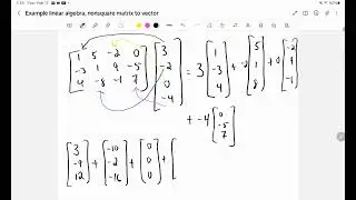 Daily Linear Algebra: Non-square matrix to vector multiplication 1