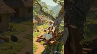 Old Man Build a Tree House In Village 🌾 #aistory #viral #viralvideo