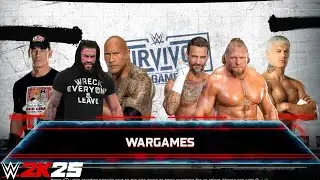 WWE 2k25 - Rock,Roman,Cena vs Brock,Punk,Cody: War Games at Survivor Series 