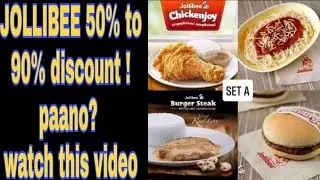 paano makaka tipid sa JOLLIBEE 50% to 90% discount ! watch this video ! #hacks #tutorials