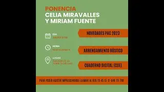 Vídeo jornada PAC 23: los arrendamientos rústicos y el cuaderno de explotación celebrada en Cuéllar