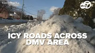 Slippery commute in DC as 7News tracks icy roads