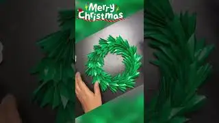 Christmas decoration #paperwreath #diycraftideas #youtubeshorts #shorts