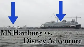 Disney Adventure meets MS Hamburg  28 years age difference between these ships, both built in Wismar