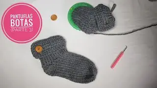 C&oacute;mo tejer unas botas pantuflas con telar - Parte 3 (Tutorial DIY)