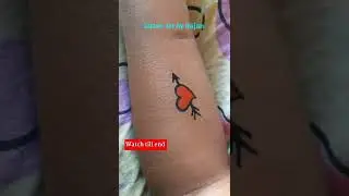 How to make heart tattoo design at home #shorts