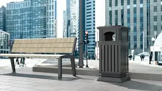 Beamnova&reg; Large Outdoor Trash Can