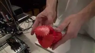 Three Heart Gears printed using a 3D Prusa i3 printer