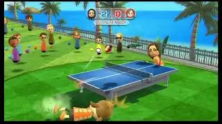 Wii Sports Resort Table Tennis Champion Lucia 11-Point-Match (11-0)