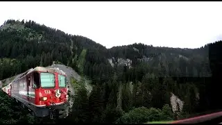 Zug Mitfahrt Chur - Arosa, Langwies-Litzirueti , Train ride, Viagem de trem